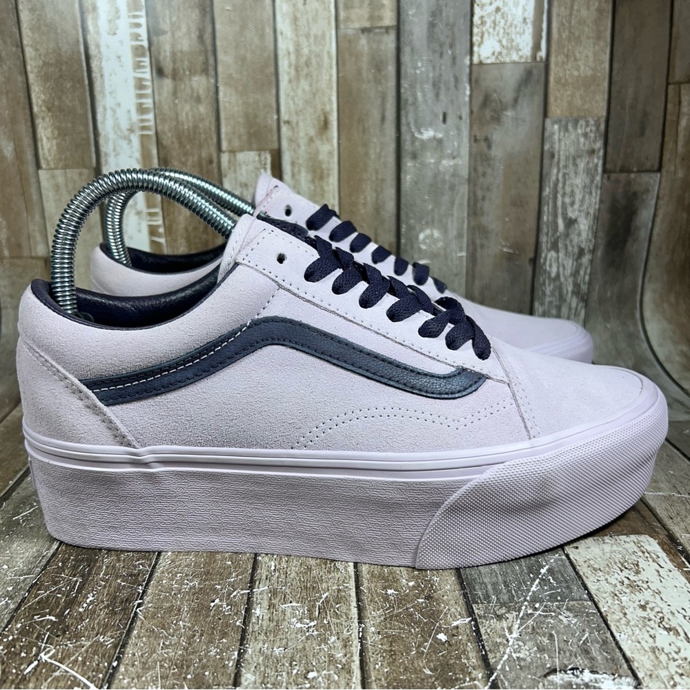 Vans Old Skool Stackform Men 7 Women 8.5 Shoes Purple Lavender Suede